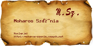 Moharos Szénia névjegykártya